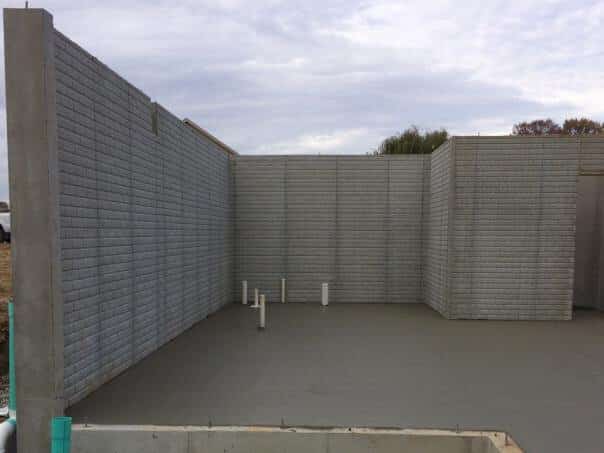 Pictured: A walkout basement just after floor was poured.